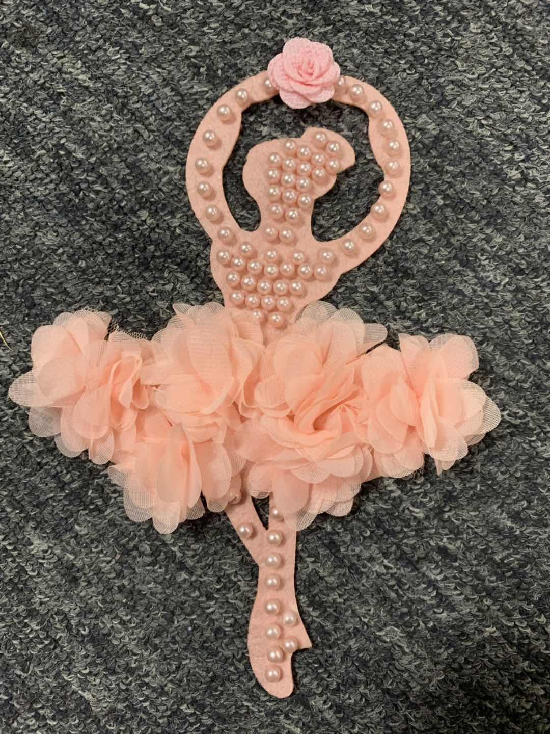 蕾丝衣服补丁贴 装饰贴花网纱DIY布贴刺绣花朵 羽绒贴布服装辅料