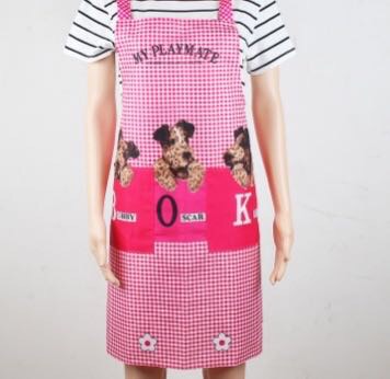 韩版时尚围裙 厨房防污防油水可爱卡通成人男女围裙袖套 可定制图