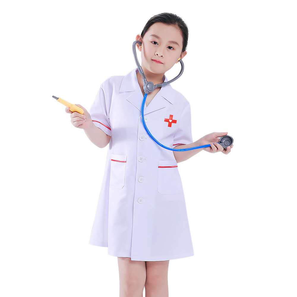 Toys, children's performance costumes, little doctor costumes, girl doctor costumes, Halloween role-playing performance costumes and props Specification image