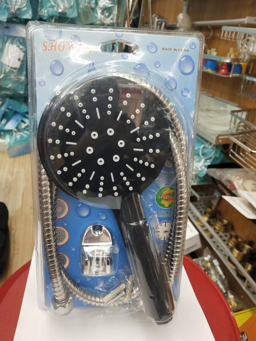 Plastic Shower Head + Stainless Steel Pipe New details Picture