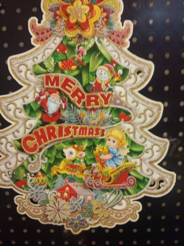 圣诞树帖纸圣诞用品贴纸贴花细节图
