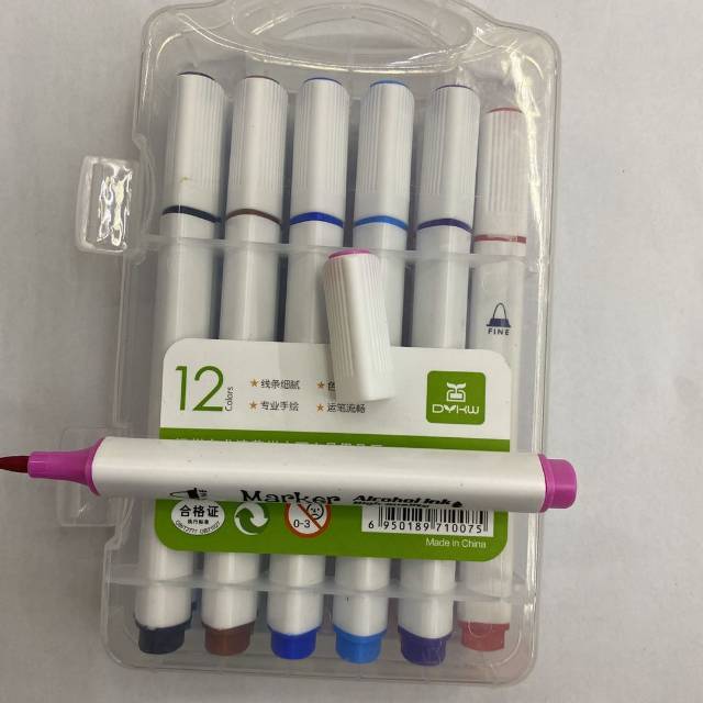 D1002 Water-based marker pen with soft tip, water-based set, is designed for children's painting, non-toxic and washable, and is specially designed for color watercolor art students details Picture