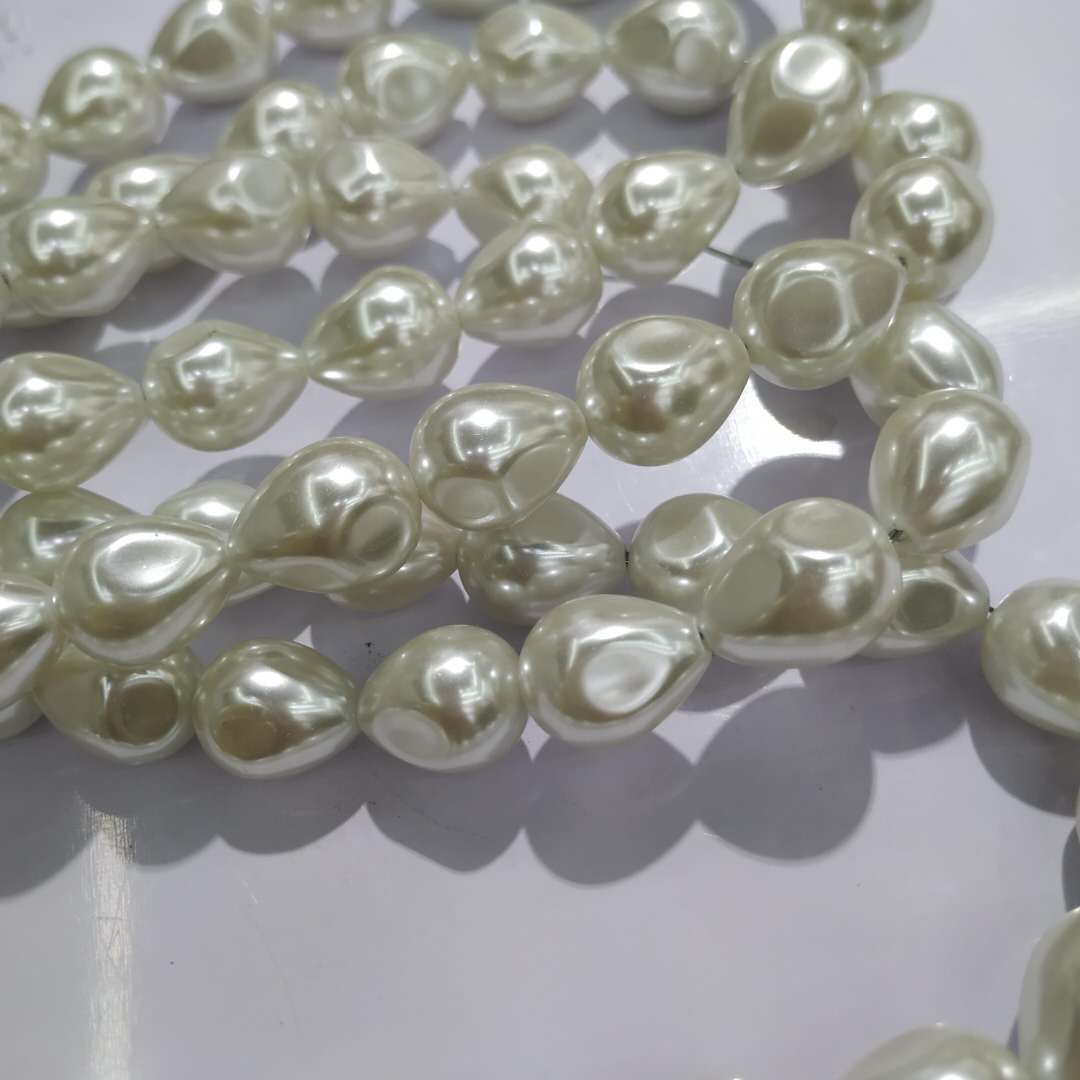 Milky white imitation glass pearl bracelet with beads, DIY handcrafted creative accessory and craft jewelry Specification image