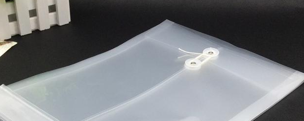 Stereoscopic PP file bag custom plastic transparent data bag A4 looped rope file bag 16C thumbnail