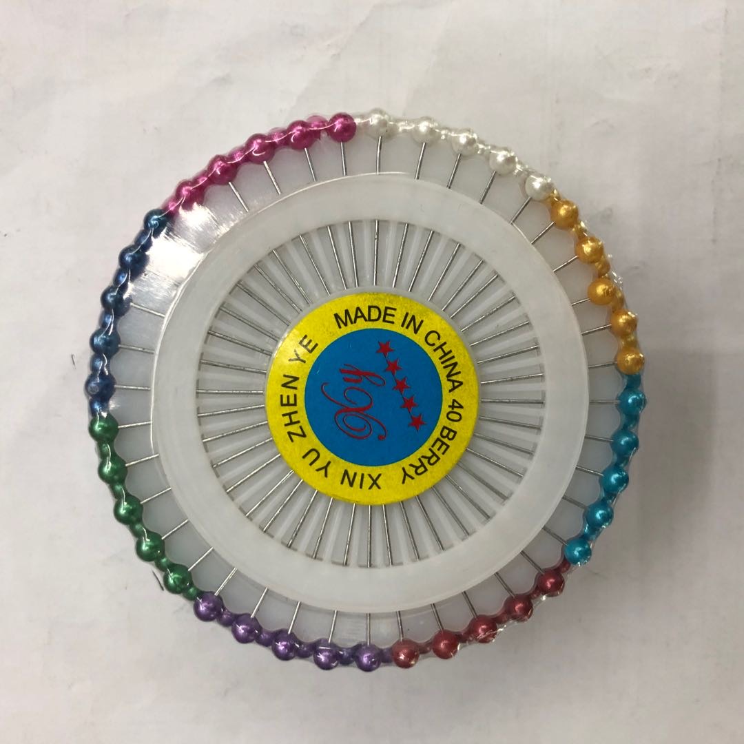 盘珠针珍珠针彩色大头针