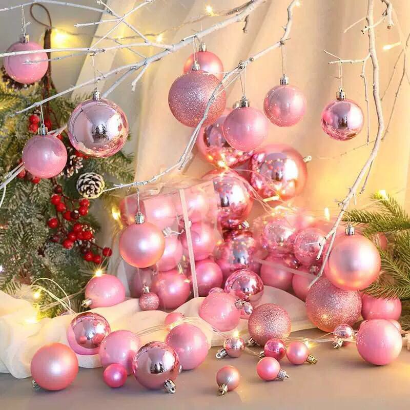 圣诞节装饰品吊球彩球圣诞树装饰店铺场景布置吊顶天花板装饰挂件详情图1