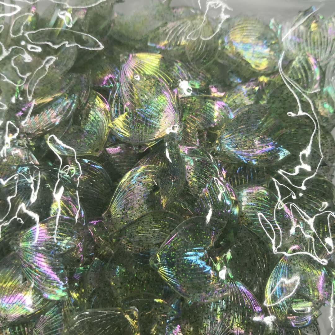 Simulated acrylic fishtail key pendant, fishtail patch, mermaid series jewelry accessories details Picture
