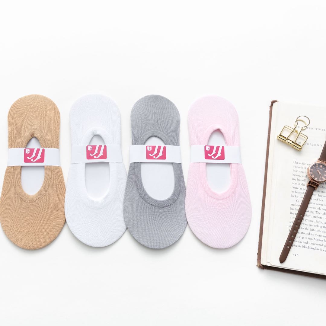 冰丝船袜女士夏季纯棉底冰丝袜子浅口低帮韩国薄款防滑隐形袜
