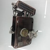 Red bronze exterior door lock, integral lock, interior door lock