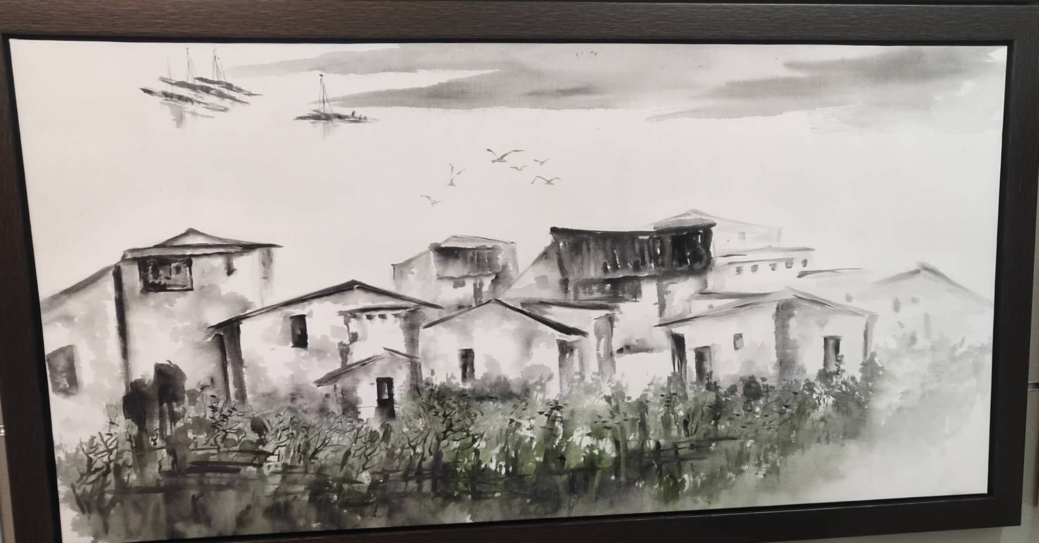 广东佰福油画70X130cm纯手绘油画装饰画