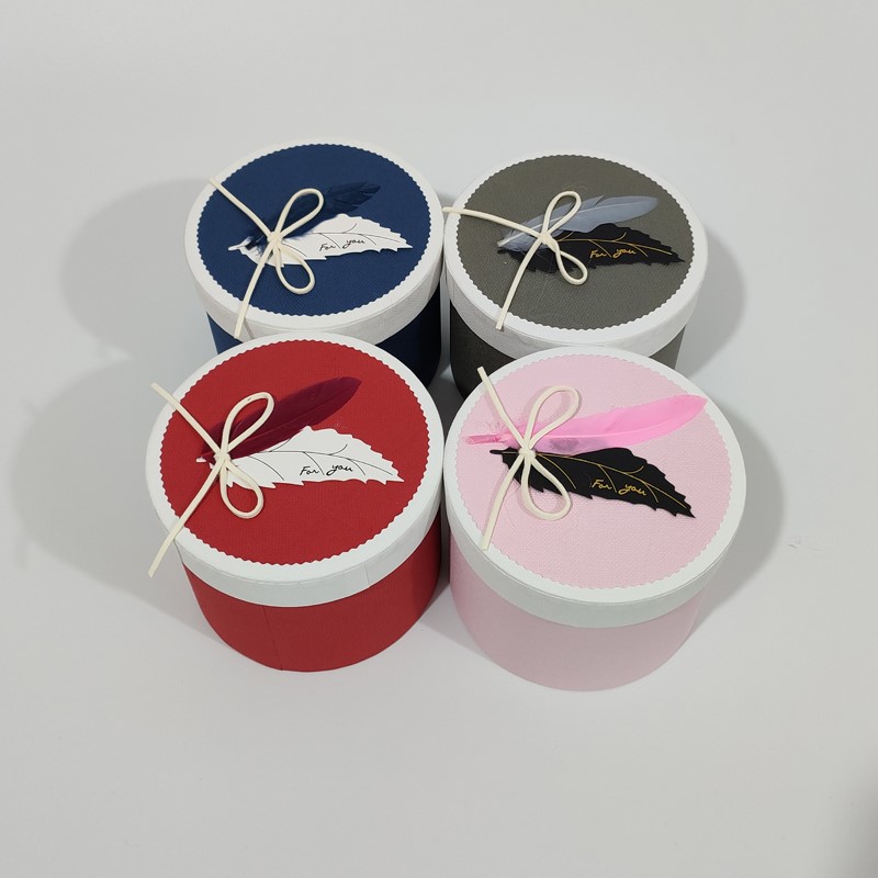 皮绳圆柱形礼品盒圣诞节苹果礼盒礼物包装盒