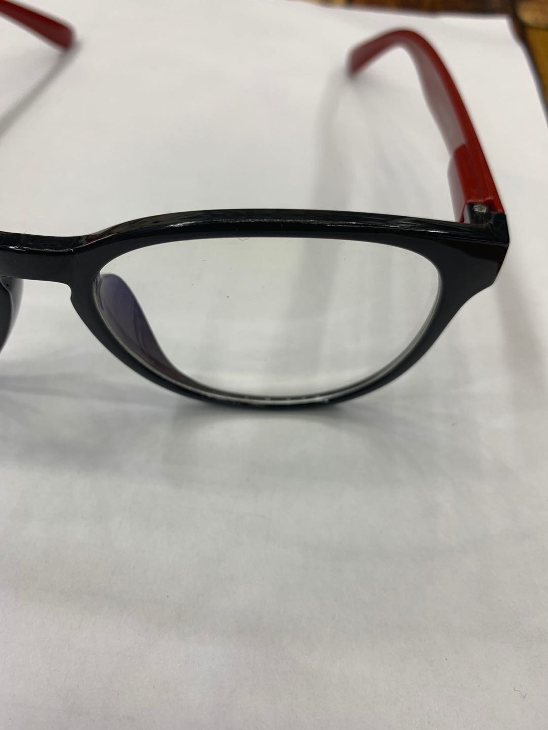Ladies' butterfly-shaped large black frame myopia glasses, plain glasses, resin Specification image