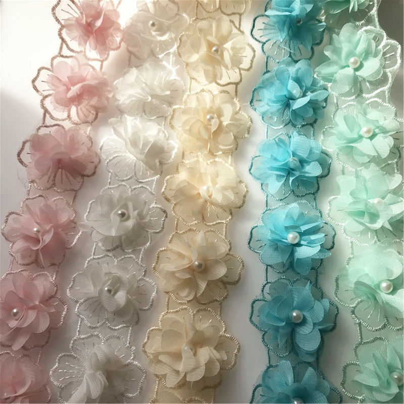 New Organza Lace Chiffon Three-Dimensional Flower Garment Accessories Diy Handmade Cloth Coat Hat Accessories full figure