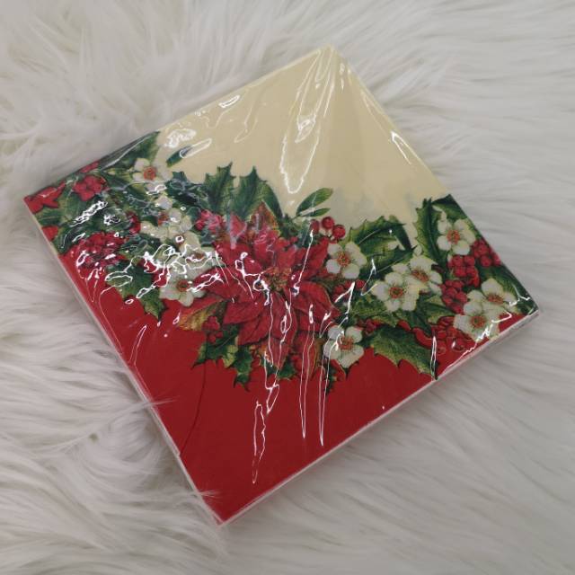 圣诞餐巾纸双层纸巾西餐纸餐巾纸一次性纸巾