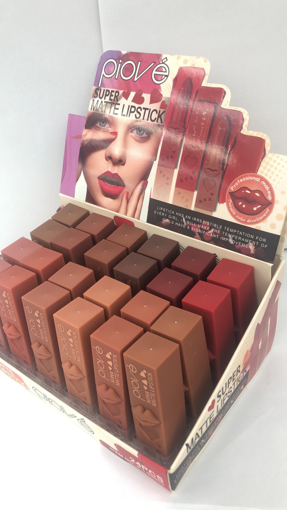 PIOVE lip makeup product: 24-tube multi-color whitening trendy lip gloss details Picture