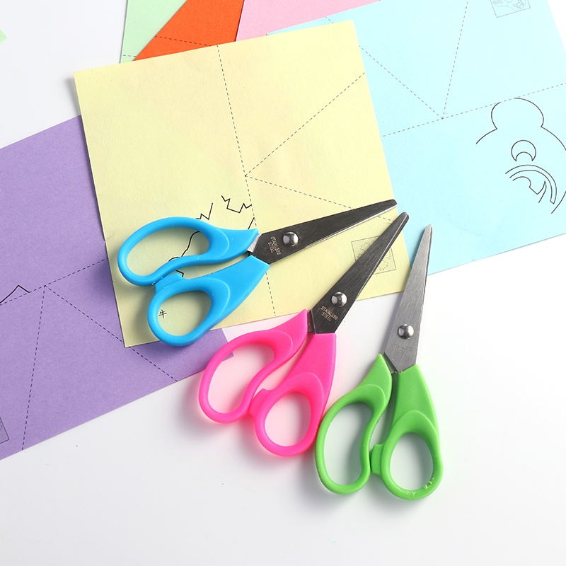 不锈钢防锈弧形手柄美工剪刀学生办公文具剪纸剪刀