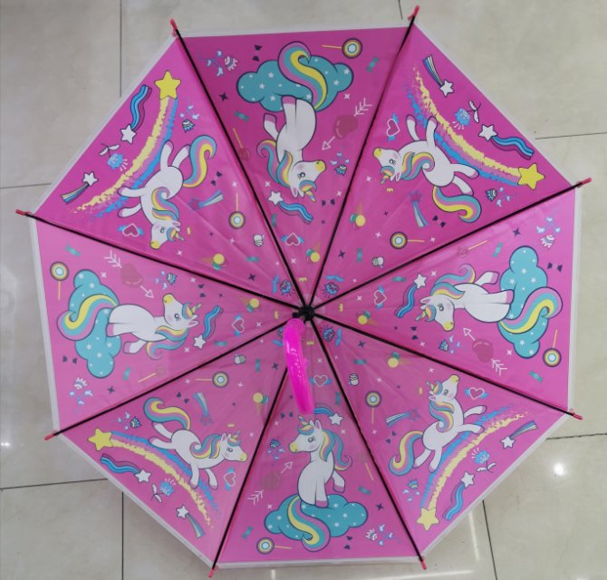 儿童伞新款学生雨伞幼儿园宝宝卡通图案晴雨防晒长柄童伞细节图