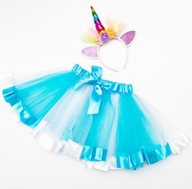 独角兽彩虹纱裙套装 儿童用品节日表演穿着