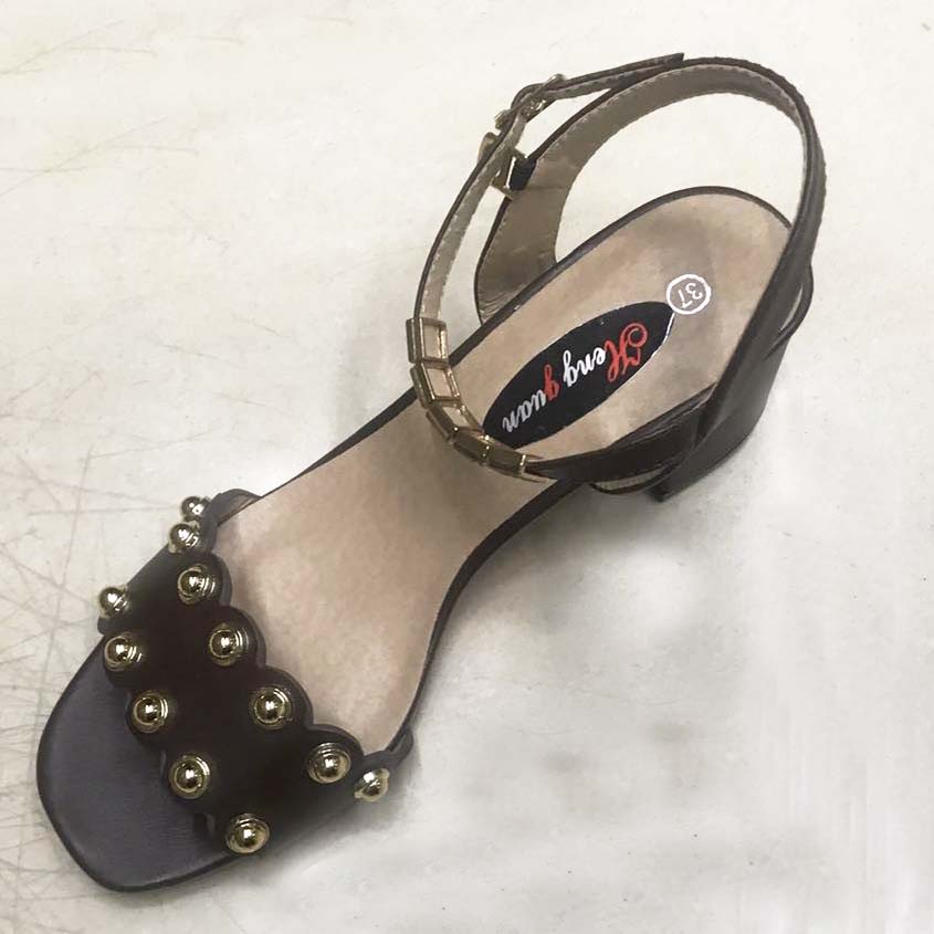 Round rivet toe toe square toe new fashion versatile high-soled women's shoes sandals fashion shoes thumbnail