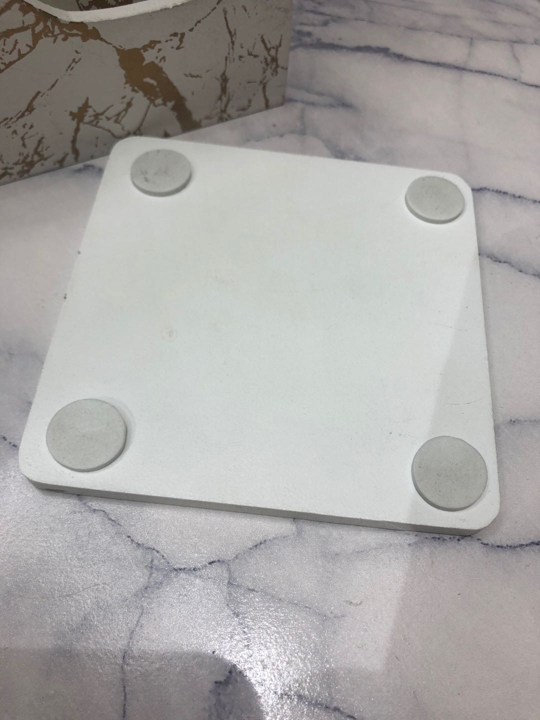 Imitation marble density board coasters, home decoration craft gifts, 6 pieces + base Specification image