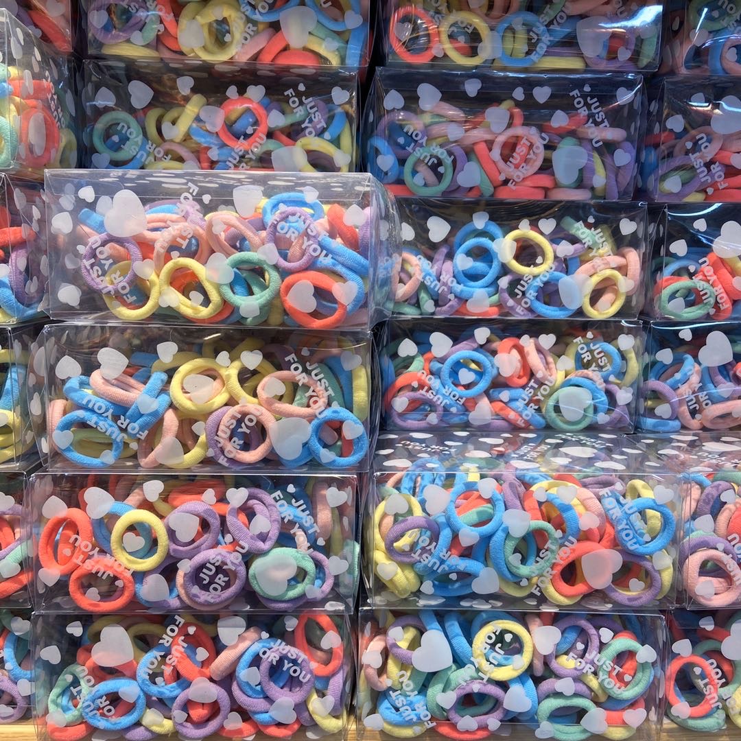 South Korea baby hair ring small stretch towel ring 100 hair tie rubber band children hair rope girls hair accessories thumbnail