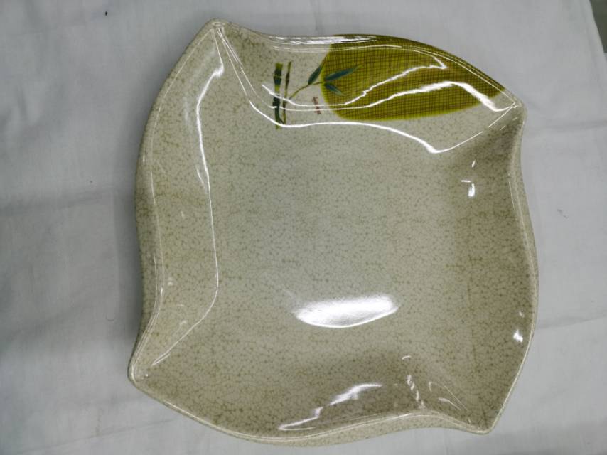 Fast Food Restaurant With Melamine Imitation Porcelain White Round Dish Plastic Disc Platter Fast Food Cover Rice Buffet Plate Plate