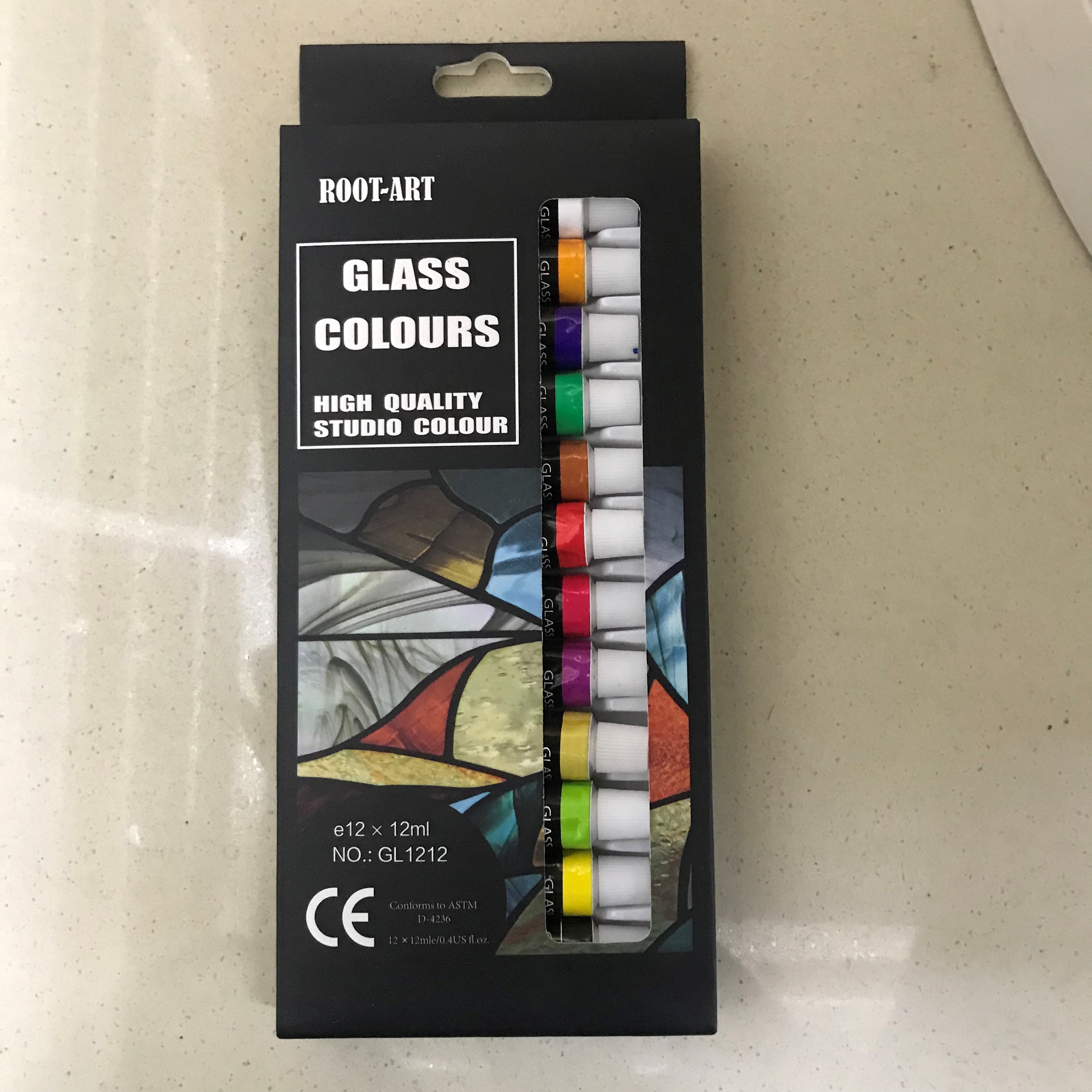 Gl1212 Paint Glass 12 Colors 12Ml Painted Graffiti Paint Painting Non-Toxic Waterproof Box Children Students Diy Hand-Painted