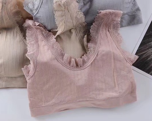 Women's Bare Oxygen Seamless Lace Lace Lace Wide Strap Bra Underwear details Picture