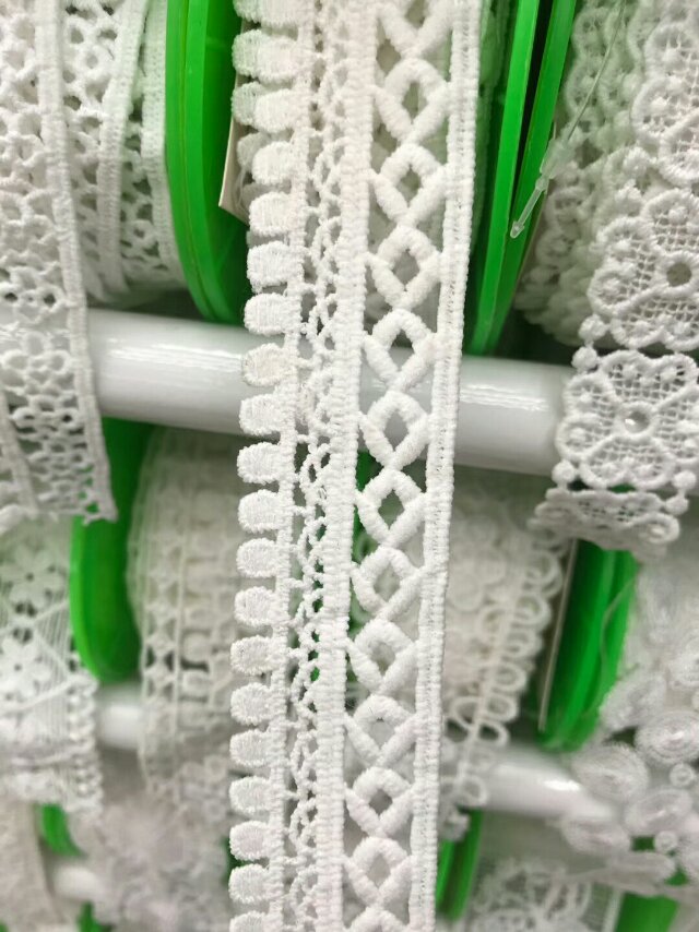 广东刺绣花边新款本白水溶领花花边面料服装辅料花边