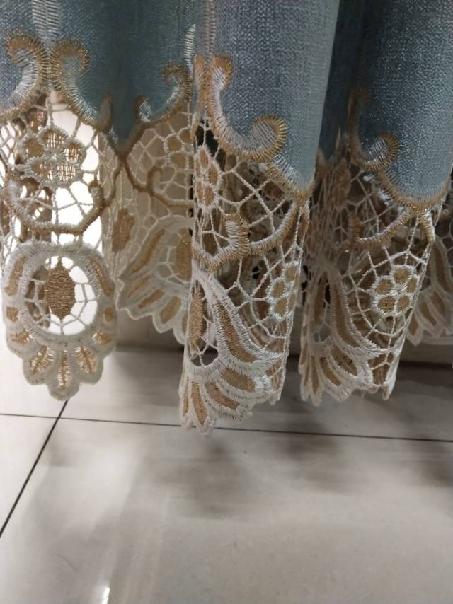 New style factory direct sales available for retail and wholesale. Kaxenier embroidered and hollowed-out fashionable living room and bedroom curtains details Picture