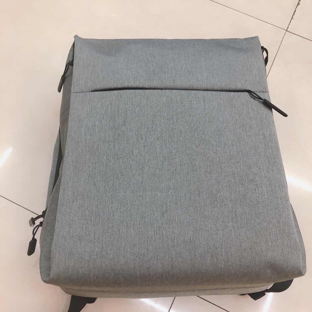 Grey men's backpack, casual crossbody bag, Korean-style men's bag, fashionable sporty small backpack, trendy men's bag