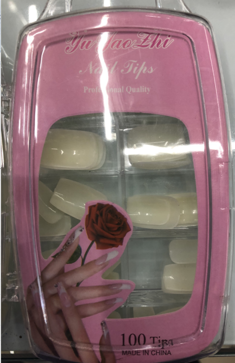 A complete set of 100-piece white nail stickers, eco-friendly and export-oriented nail stickers details Picture