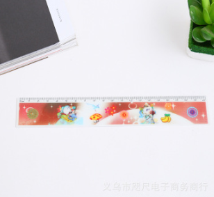彬斌文具批发卡通塑料学生直尺趣味刻度尺子儿童学生美术用品产品图
