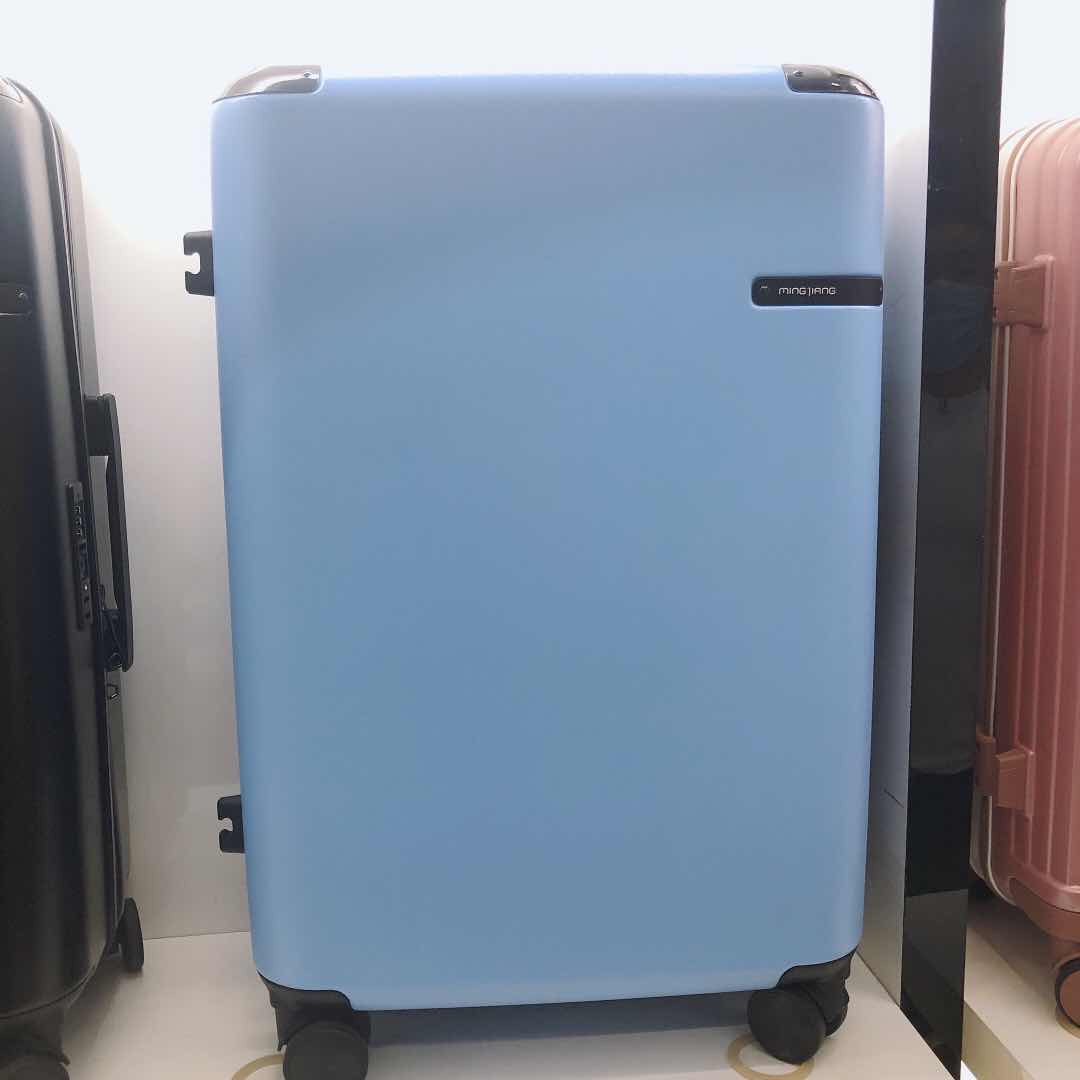 蓝色光面行李箱ins网红男女学生拉杆箱子万向轮20小型密码旅行皮箱