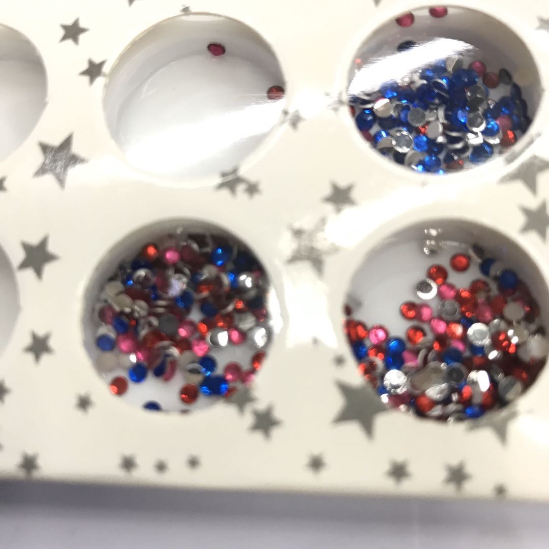 Round Color Diamond Delicate Magic Jewelry Nail Jewelry Alloy Jewelry Specification drawing