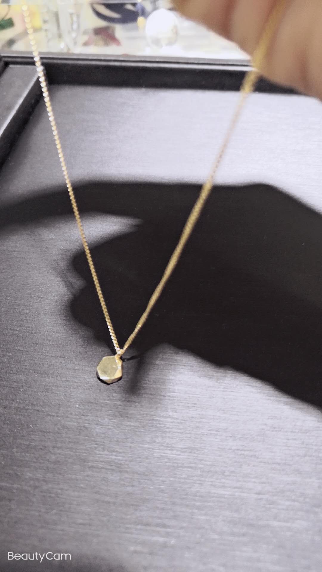 14K Gold Geometric Solid Necklace! Ins Wind details Picture