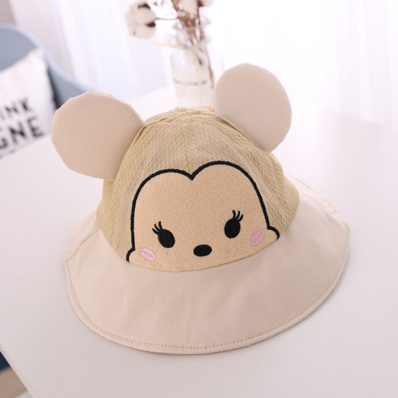 20 Summer Baby Hats Cartoon Mouse Basin Hats Boys And Girls Baby Hollowed Breathable Sun Hats Round Ears Fisherman Hats Specification drawing
