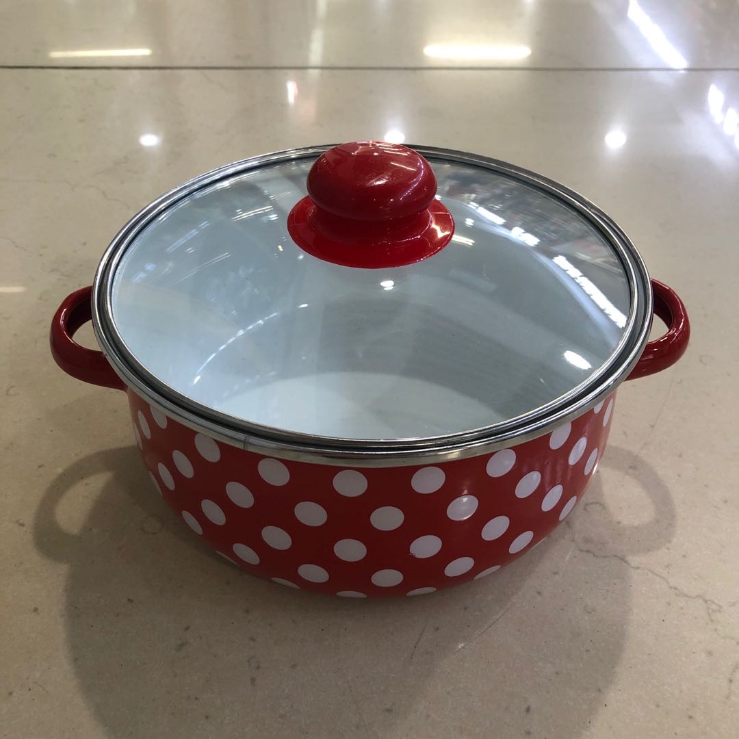 Parcel post enamel soup pot double enamelled soup pot double ear soup pot enamel saucepan enamel pot cooking pot