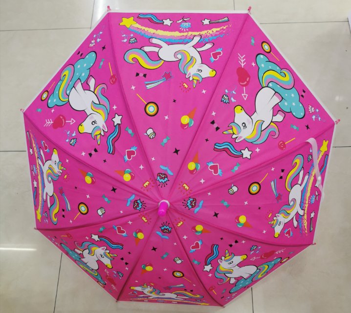 儿童伞新款学生雨伞幼儿园宝宝卡通图案晴雨防晒长柄童伞
