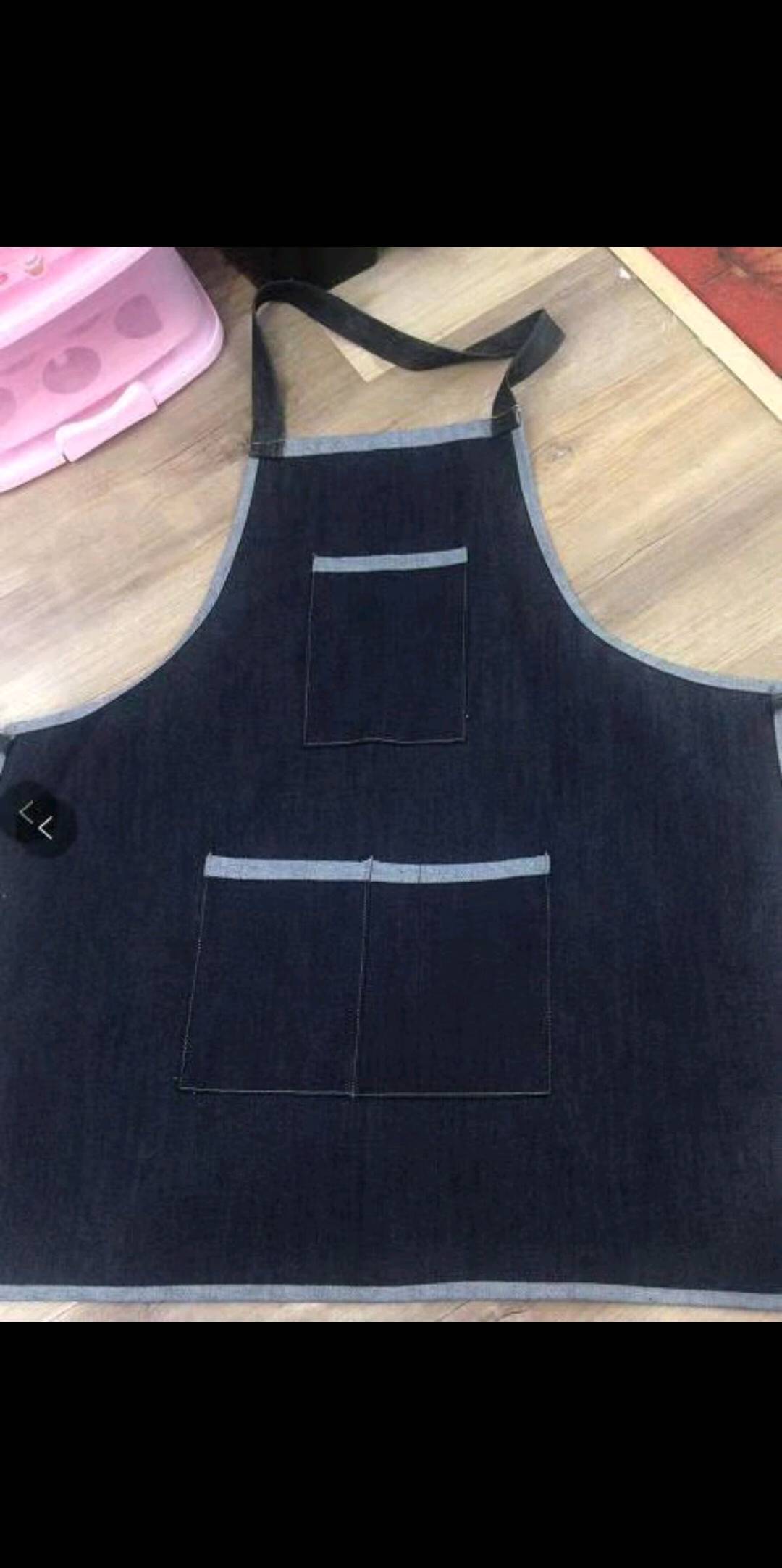 Yiwu Good Goods Life Blue denim adult men's and women's apron Necklaces are fashionable, simple, elegant and modern Specification image