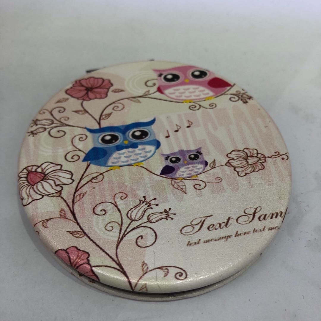 猫头鹰小镜子随身化妆镜可爱便携折叠学生镜