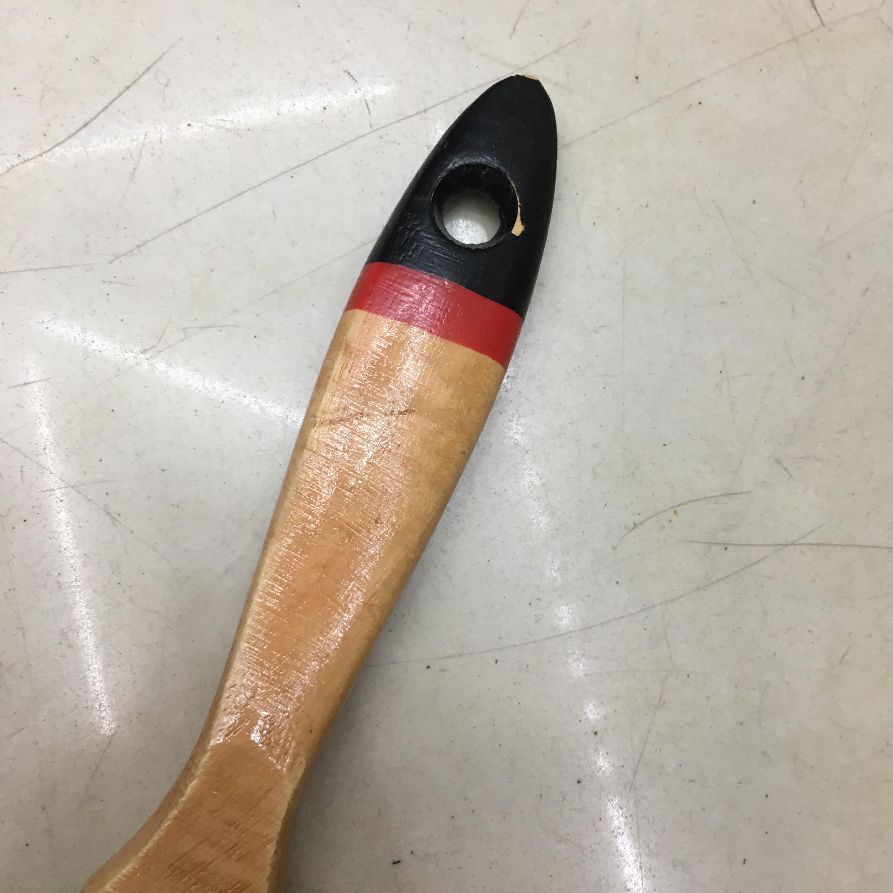 1寸木柄油漆刷，三色6422柄型，猪鬃掺丝。细节图