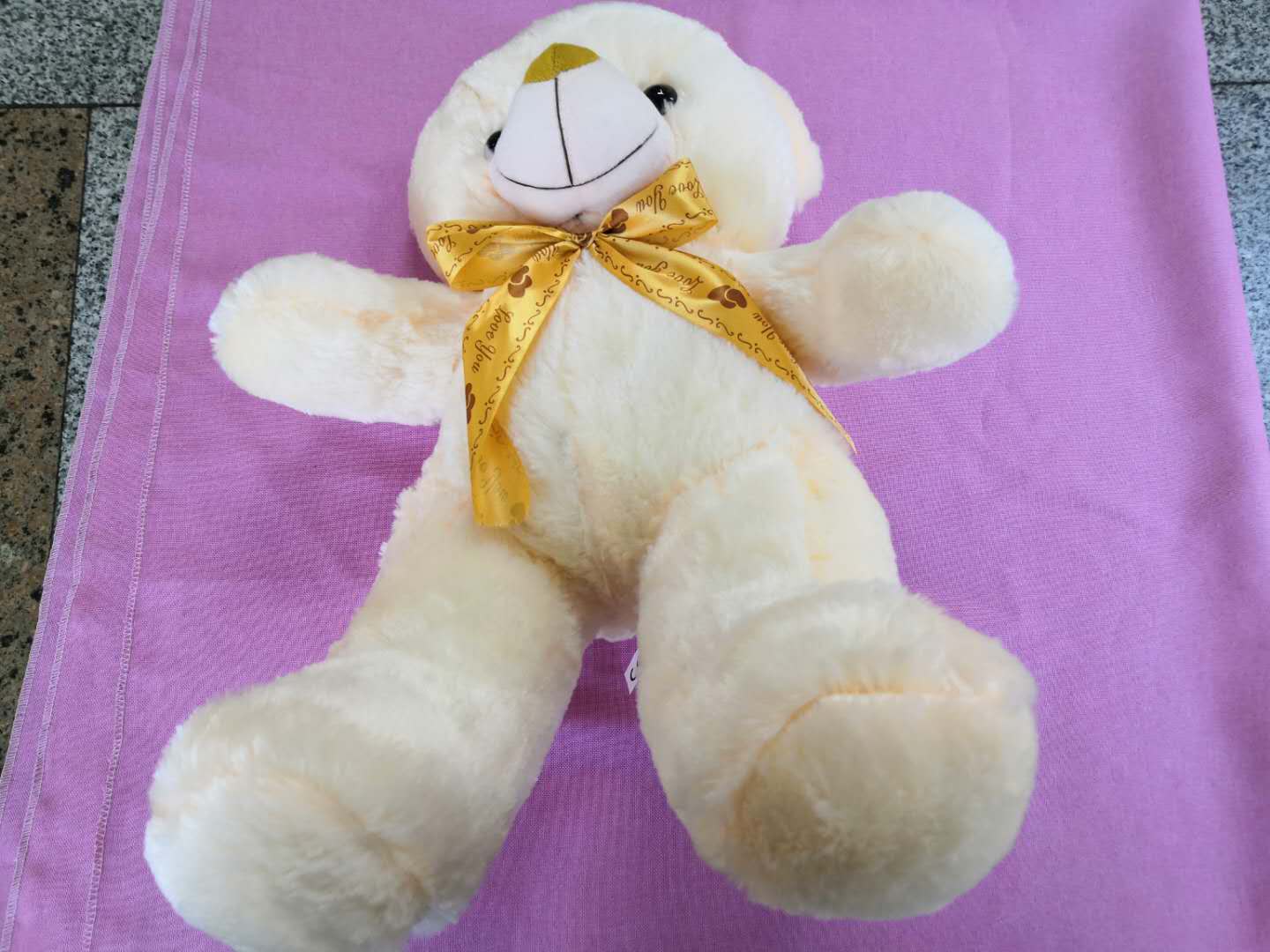 60 cm Yali velvet bear bow tie bear doll stuffed toy manufacturer wholesale thumbnail