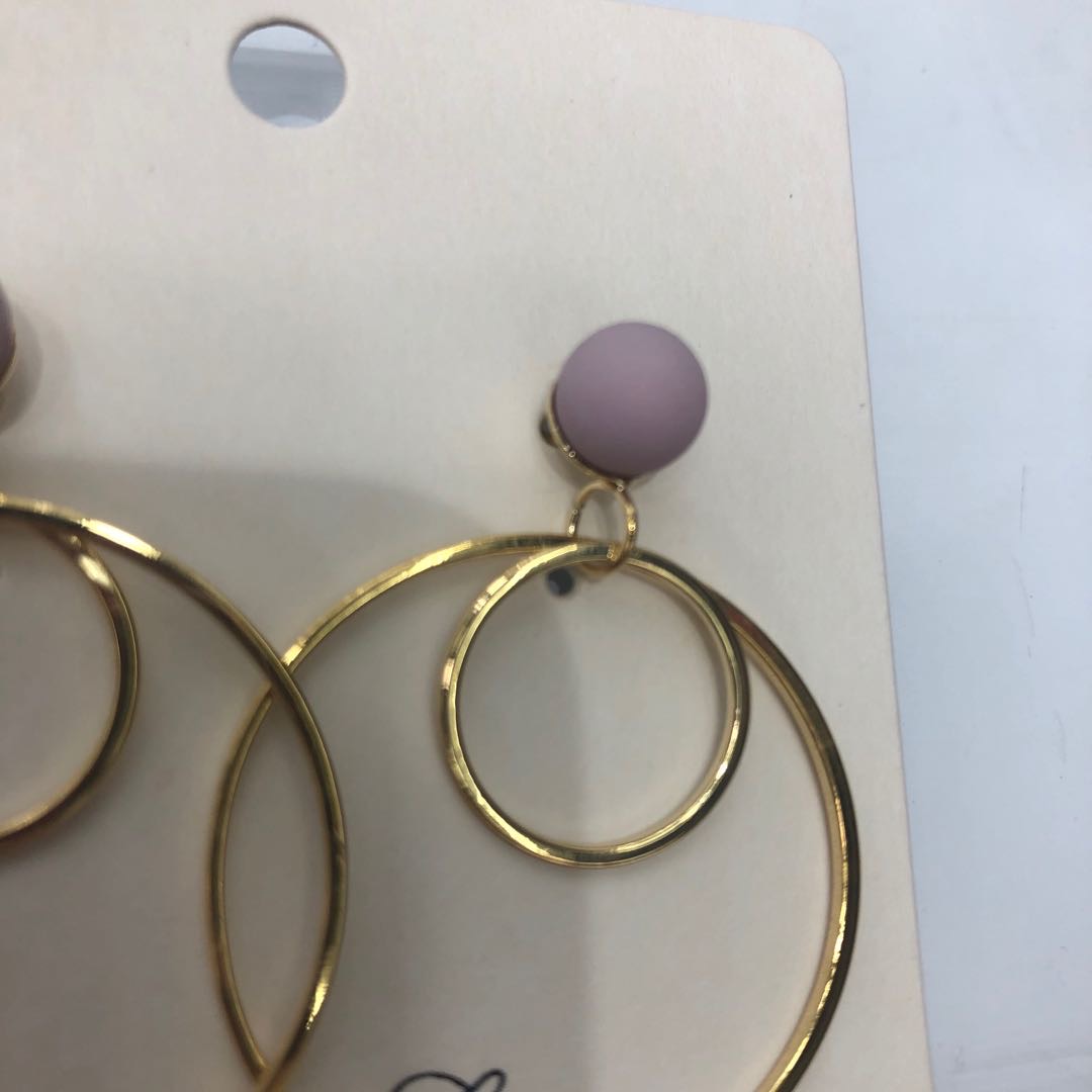 高级感耳环女2019新款潮长款气耳钉耳坠网红简约百搭耳饰品细节图