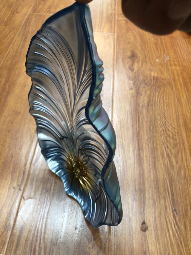 欧式自然风格彩色玻璃果盘细节图