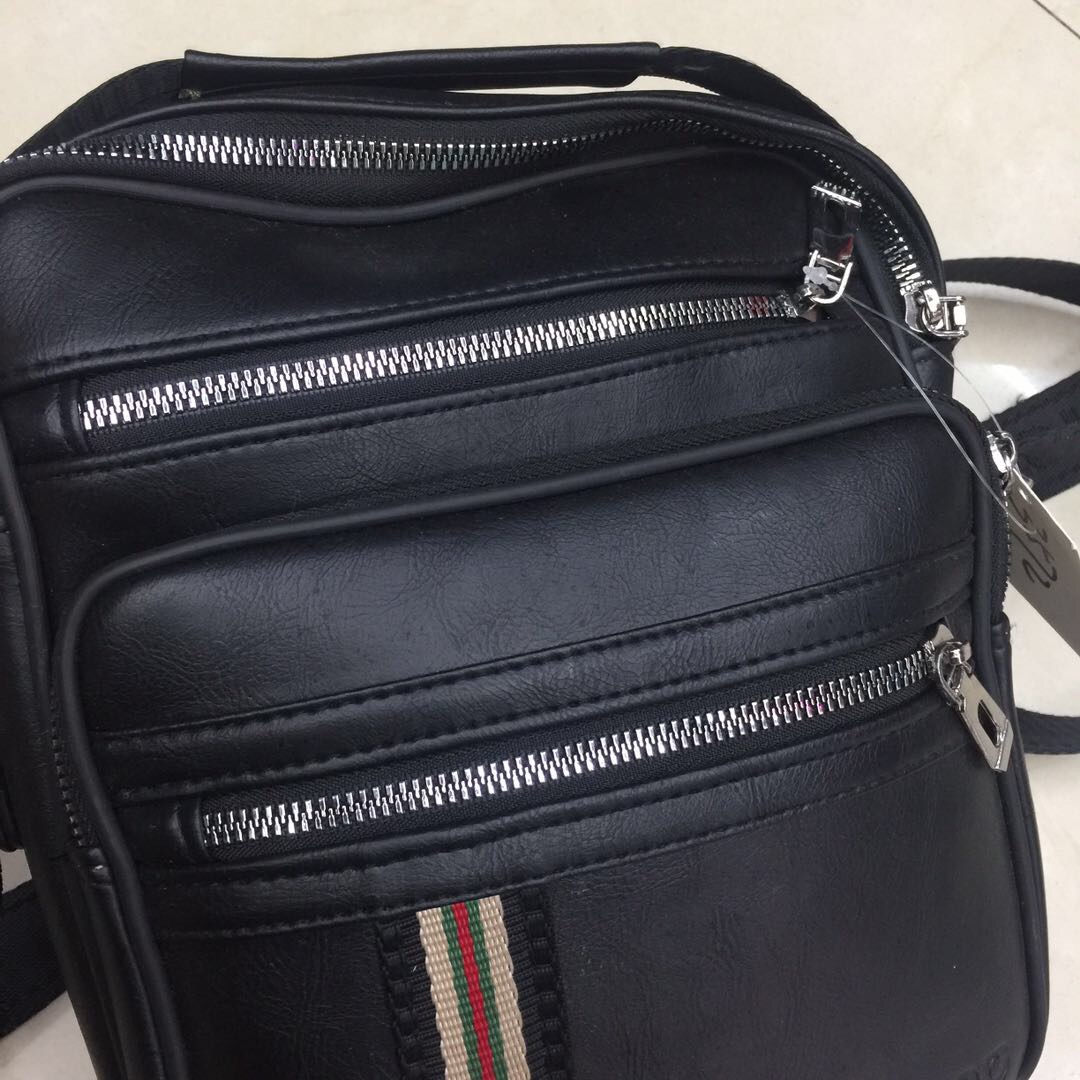 Nuevo estilo moda bolso de cuero mochila maletín de moda maletín oficial de hombre de negocios de un hombro bolsa crossbody hombre marca de moda casual details Picture
