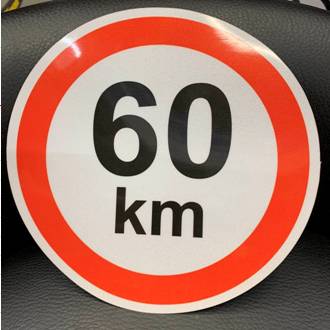 限速60km校车反光标识汽车贴纸让字三角标