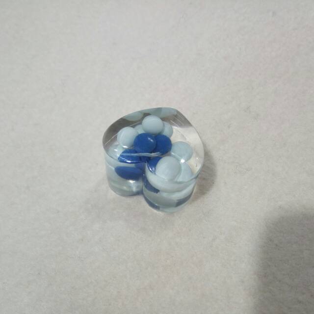 树脂AB胶蓝白球工艺饰品配件细节图