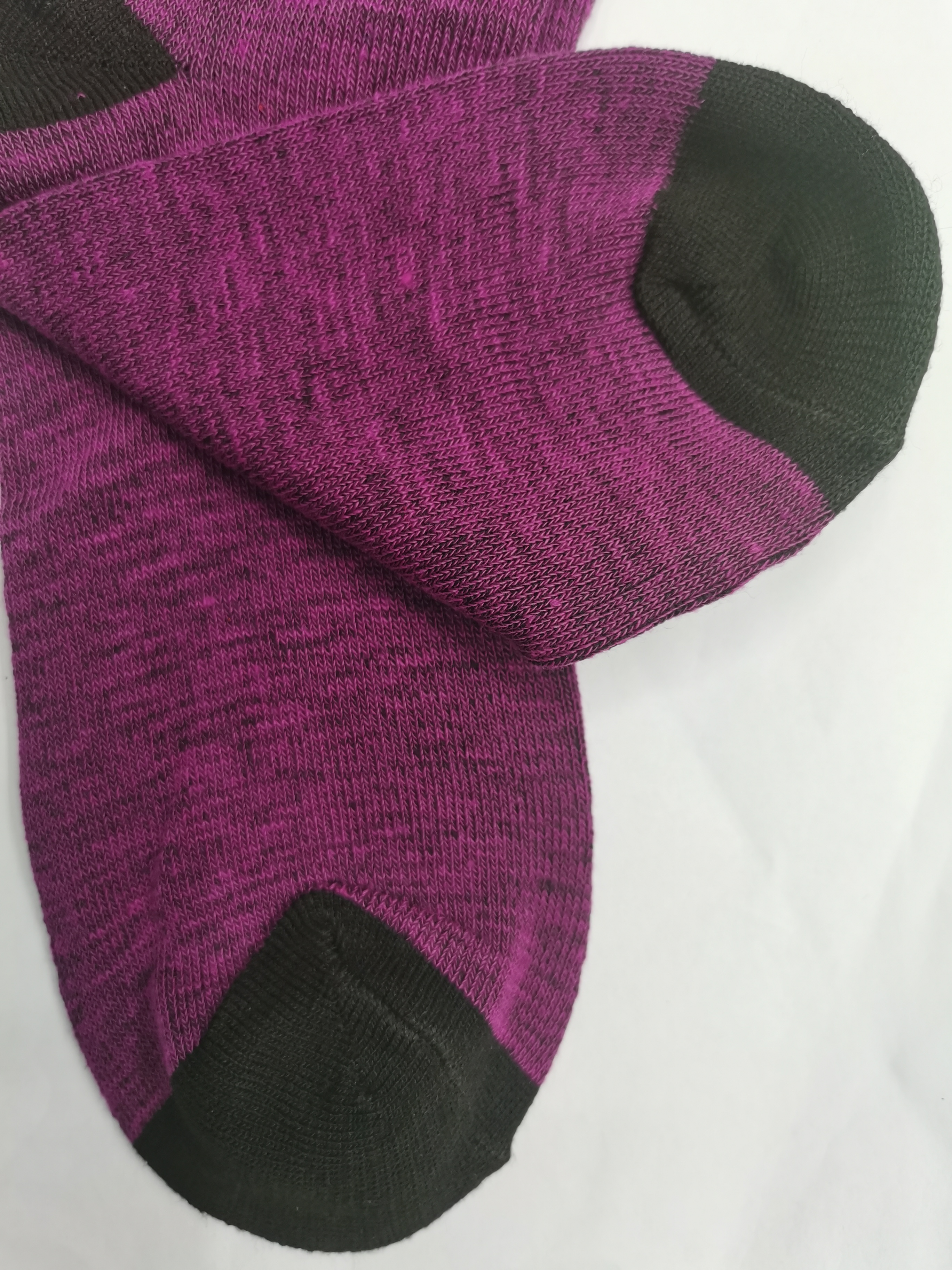 厂家舒适透气可爱紫色松口女袜外贸袜直销产品图