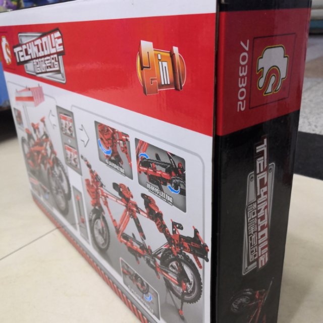 Educational children's granular building block plastic toy bicycle details Picture